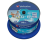 Widok produktu Verbatim CD-R 80/700 52x Inkjet SP(50) w pomniejszeniu