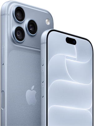 Modern smartphone with triple camera and large display in elegant silver blue