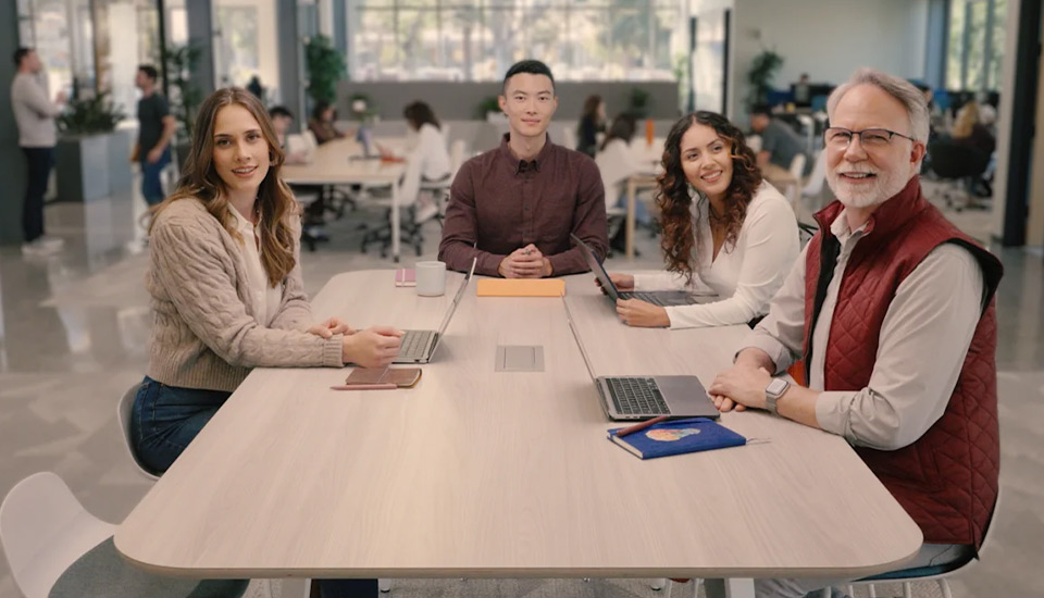 Logitech Rally Board 65 Video Conference Team Happy