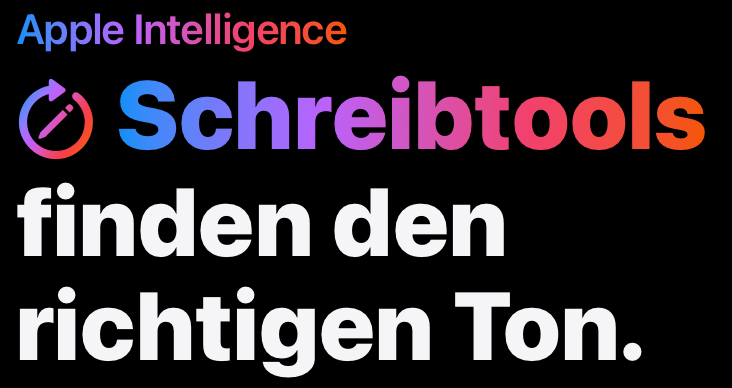 Apple der Mac macht das: AI Schreibtools