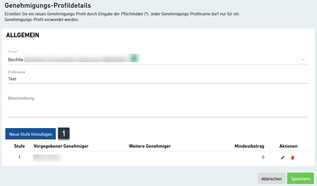 Genehmigungsworkflow einrichten