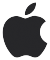 Apple Logo schwarz