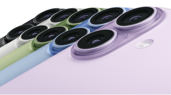 Backs of iPhones in various colors