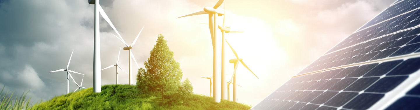 Image featuring wind and solar energy