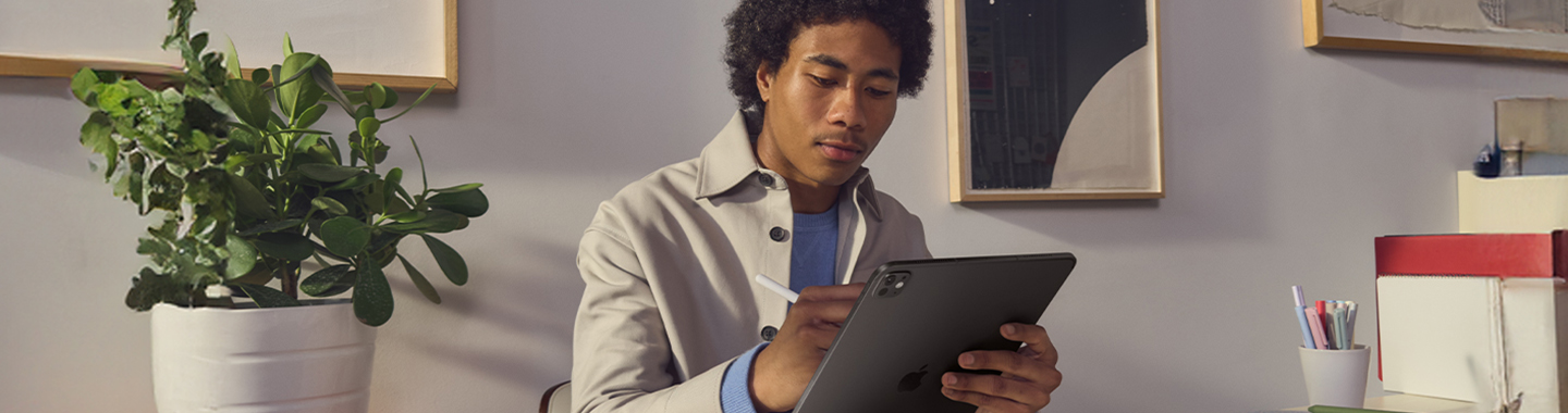 apple ipad pro air promo man