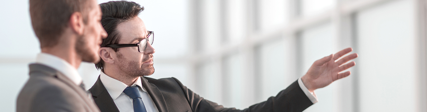 Two men in an office