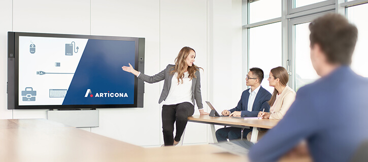 ARTICONA audio and video technology for conference rooms.