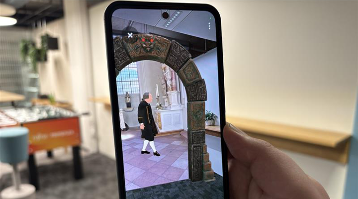 AR app on a smartphone