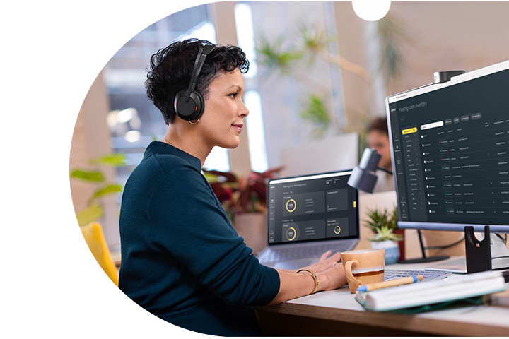 Female at office desk