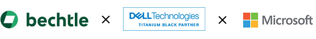 Logos bechtle Dell Technologies Microsoft