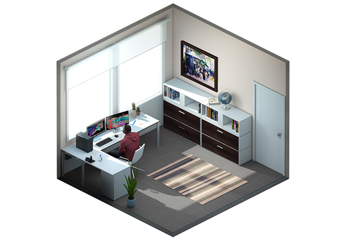 HP P34hc G4 Curved Monitor Room