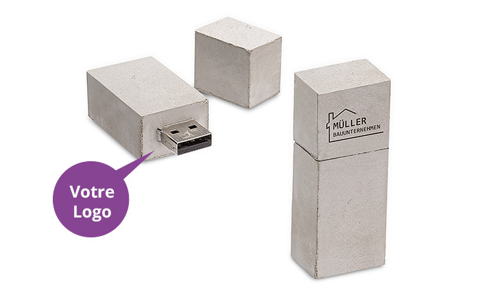 USB Stick Nachhaltig Beton Square