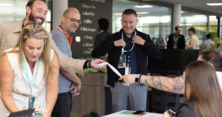 Three men and two women