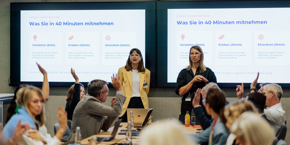 Live-Präsentation beim Bechtle AI Experience Day