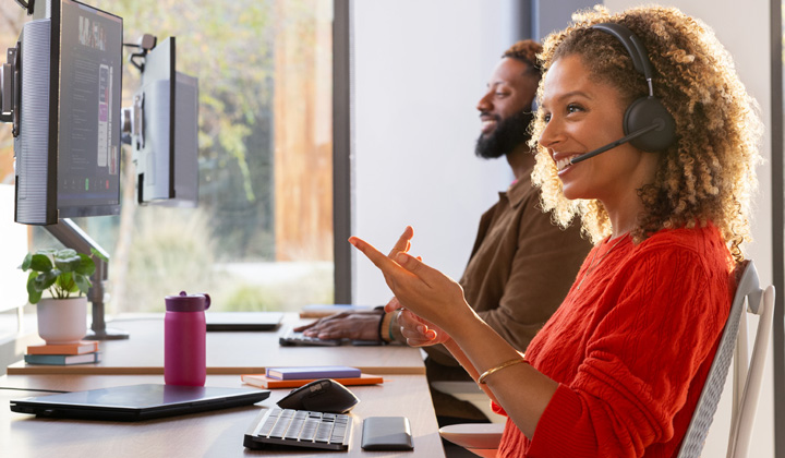 woman working at the office
