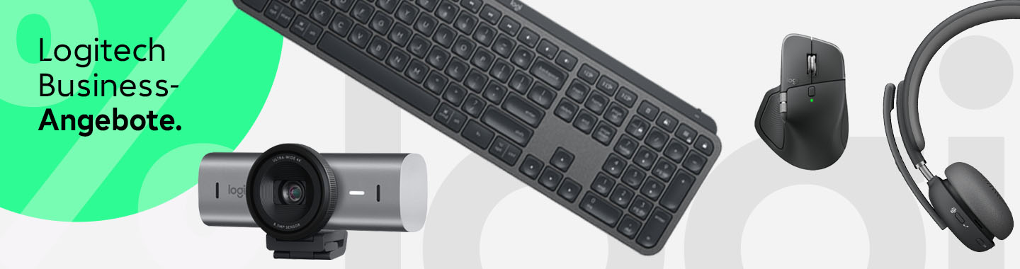 Bild mit einer Tastatur, Maus, Headset und einer Webcam