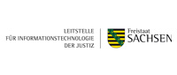 Logo der Leitstelle für Informationstechnologie der Justiz und des Freistaats Sachsen als offizielle Institution