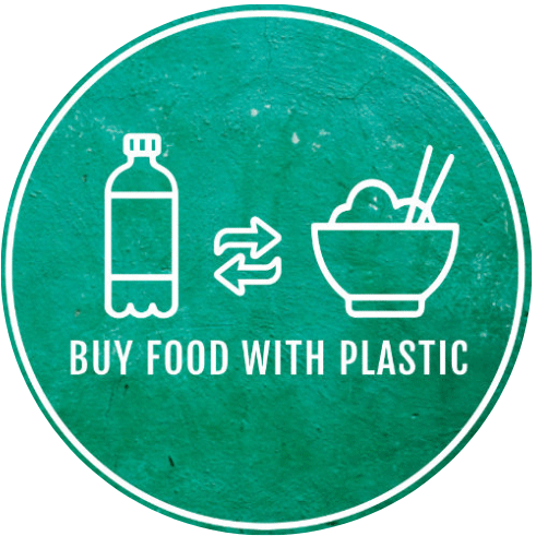 Logo Buy Food with Plastic
