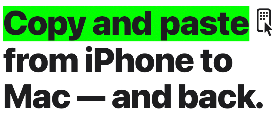 Apple Mac does that: Copy & paste