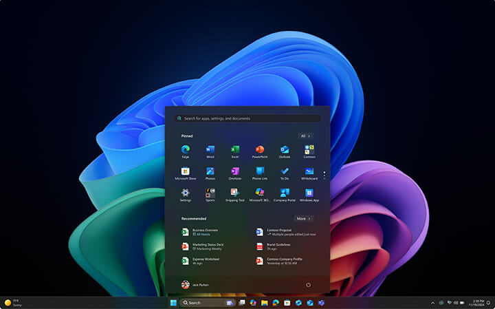 Display Schnittstelle von Copilot+ PC Hello