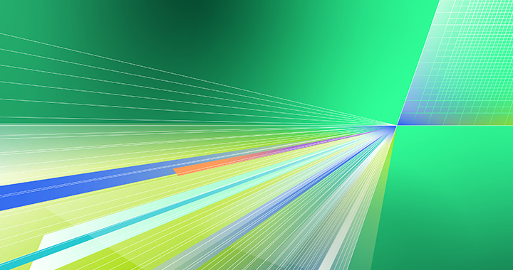 Different colors converge in lines