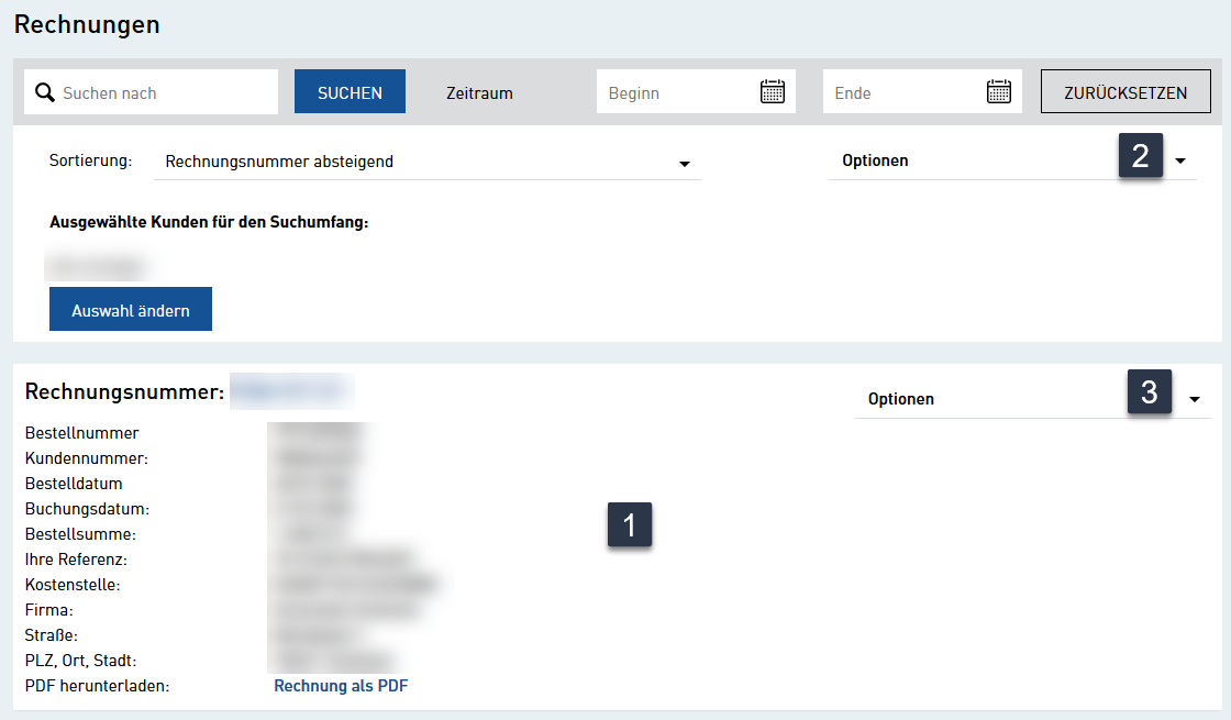 Produkte & Kaufen - Rechnungen