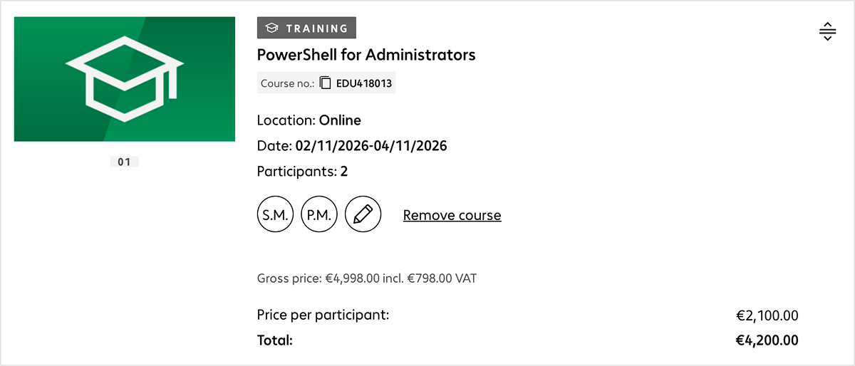 Training in the shopping basket