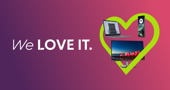 Banner mit der Aufschrift  "we love IT"