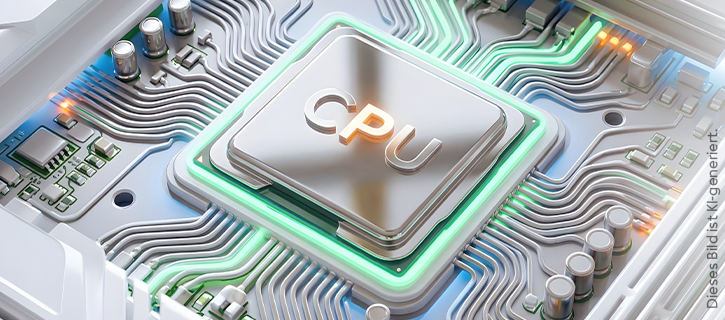 Bild einer futuristischen CPU
