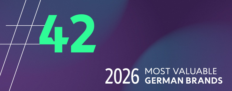 Visual: Rank 42 among the most valuable German brands 2026