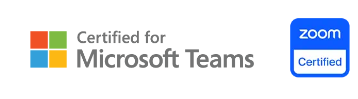 Logos Microsoft Teams Zoom zertified