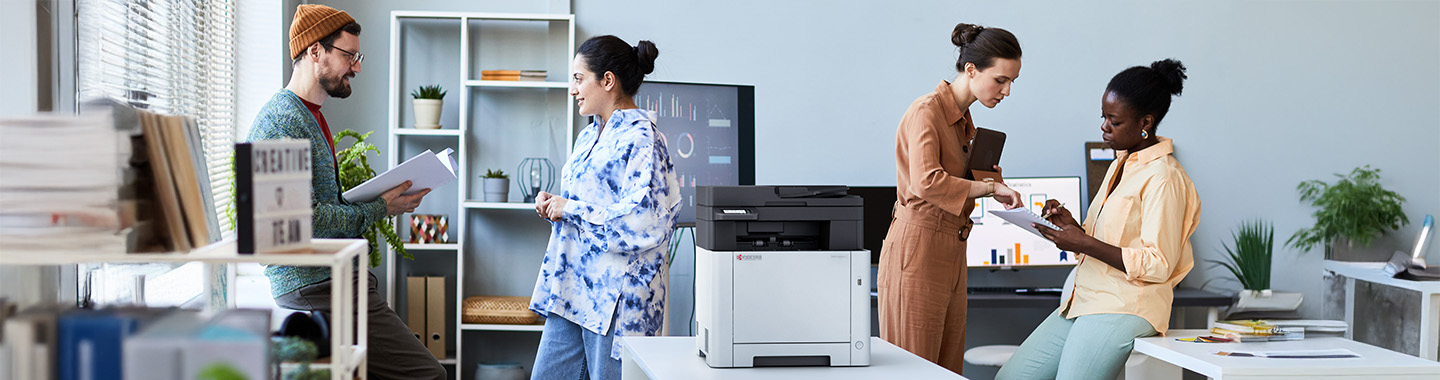 Meeting room with people