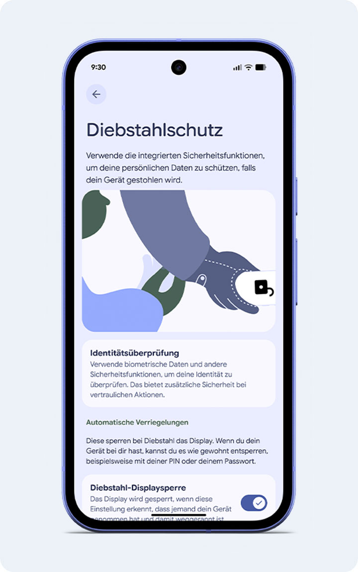 Screen with anti-theft features 