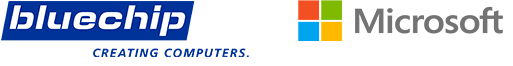 Logos bluechip und Microsoft