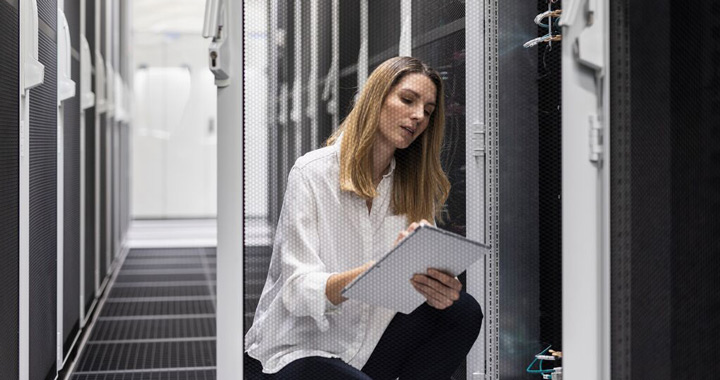Woman in Datacenter