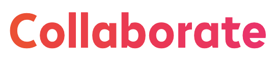 Apple "collaborate" lettering