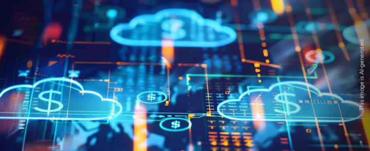 Cloud image on a dashboard