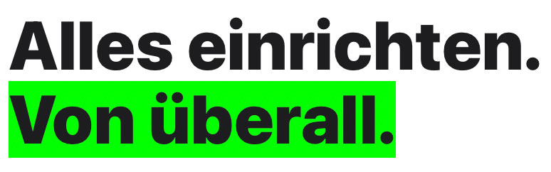 Apple der Mac macht das: Alles einrichten. Von überall.