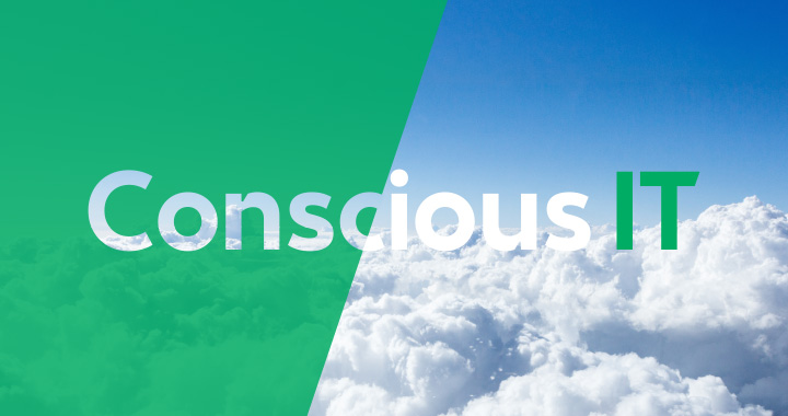 Conscious IT Banner in the sky