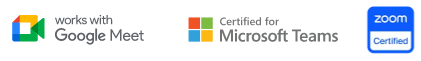 Logos Google Meet, Microsoft Teams & Zoom
