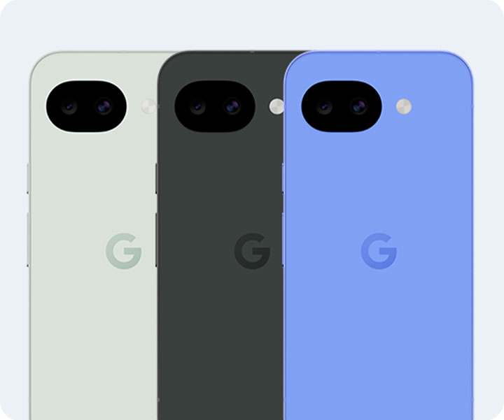 back view of three smartphones