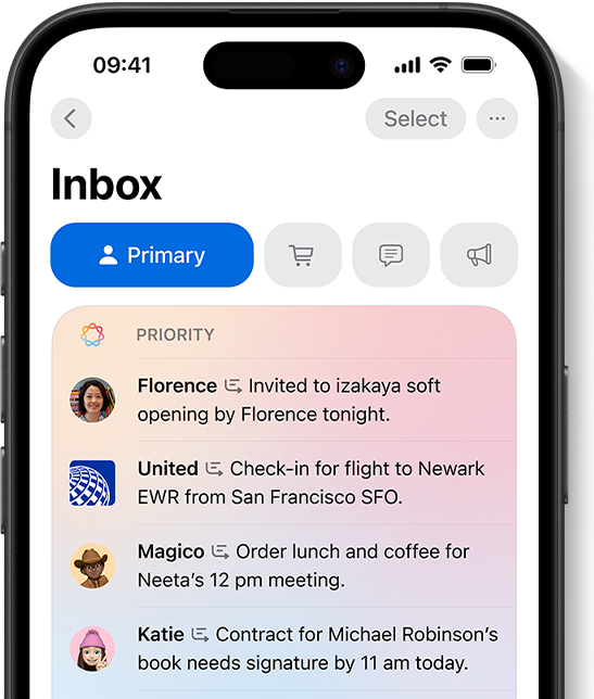 Apple Intelligence Mail Inbox