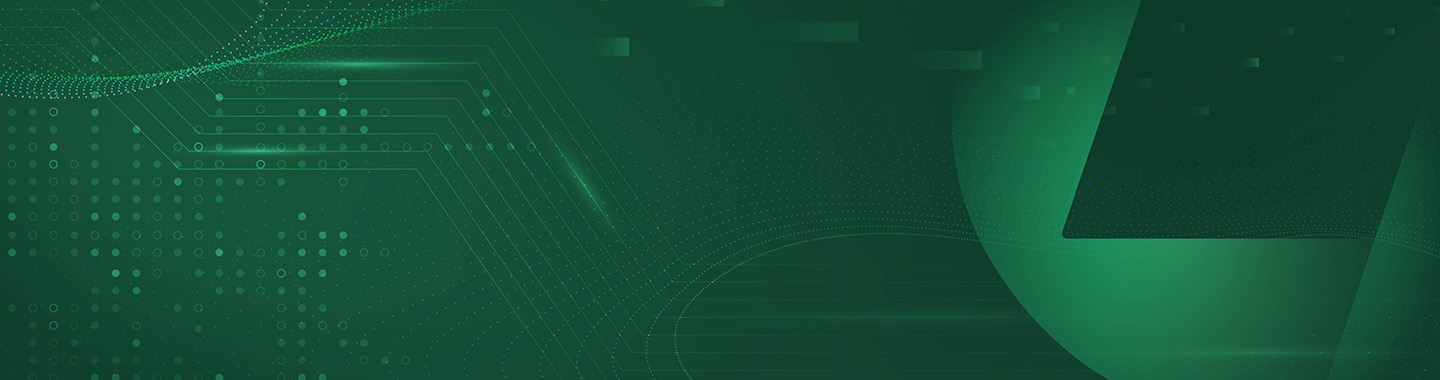 Abstract green graphic with geometric shapes and fine dot patterns as background design