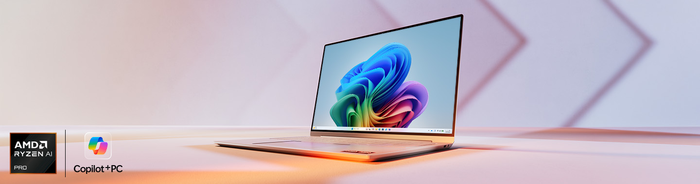 laptop on an abstract background