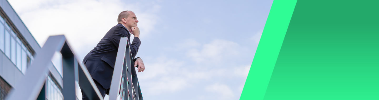 man looking on clouds