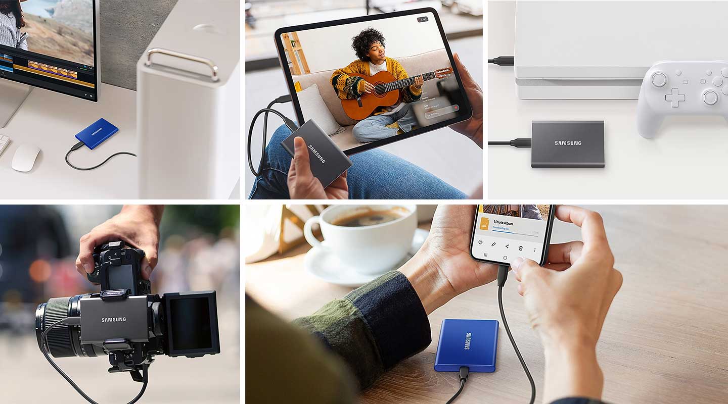 Portable SSD T7 in different uses