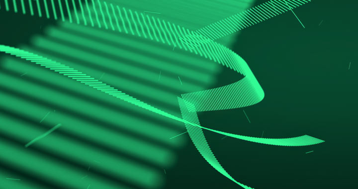 Futuristische grüne Illustration