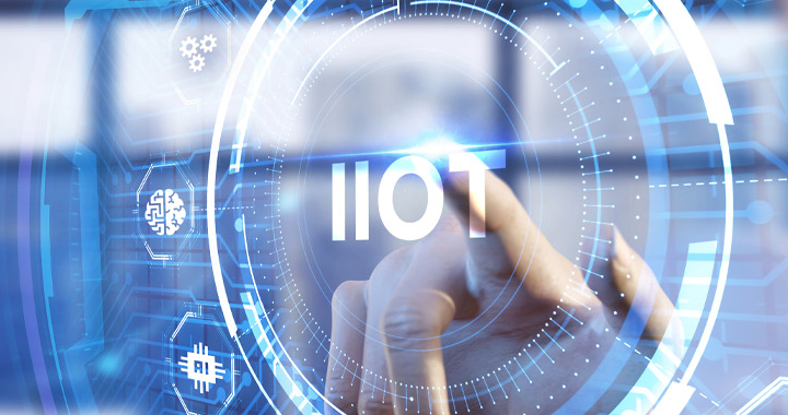 finger touching iot screen