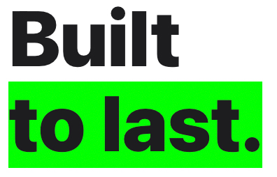 Apple Mac does that: Built to last.