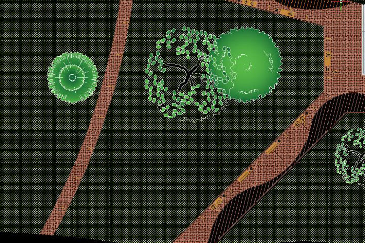 landscape designed with 2D CAD